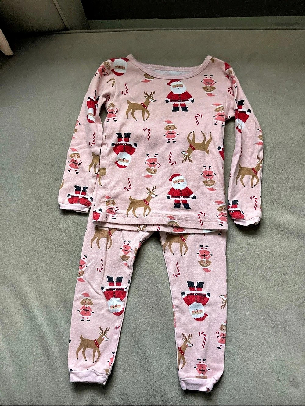 Carter's Kid Reindeer Christmas 2-Piece Pajamas Set